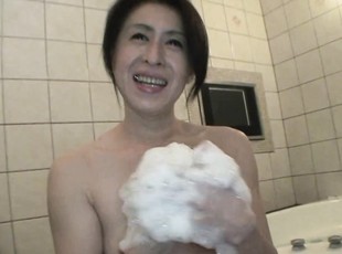 Horny Japanese mature Nobuko Tachikawa moans while getting pleasured
